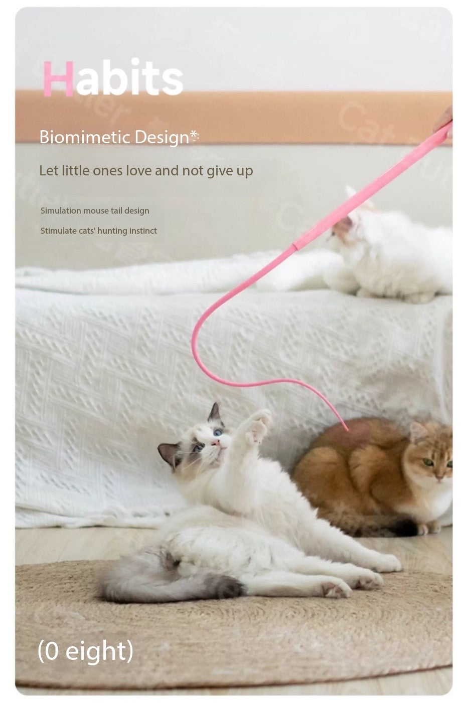 Simulation of a mouse tail for teasing cats