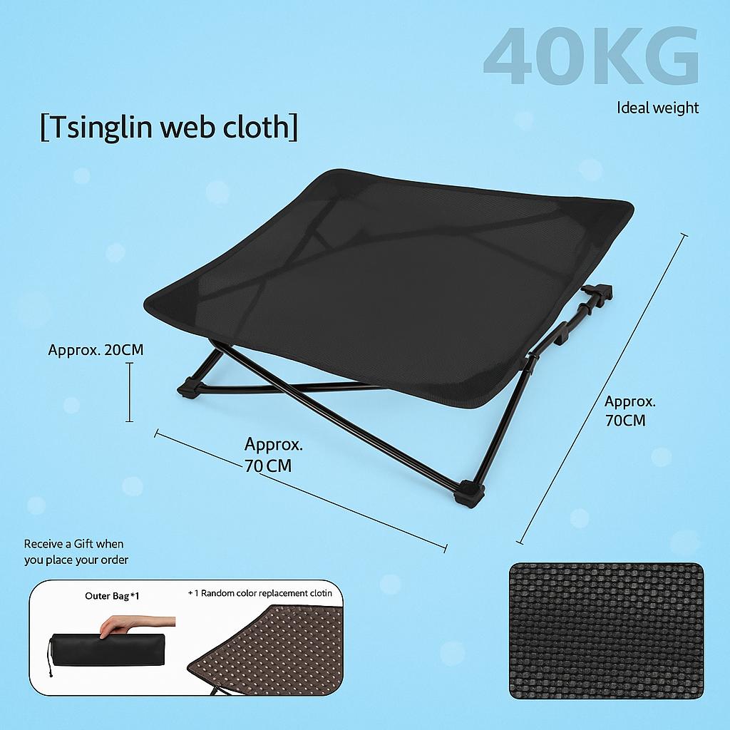 Pinepaw Foldable Elevated Pet Bed