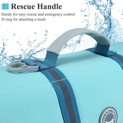 Ripstop Dog Life Jacket for Small Medium Large Dogs Boating