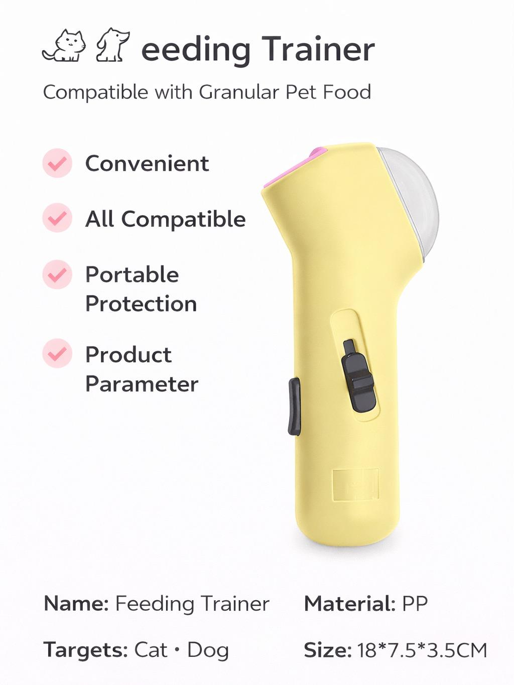 Interactive Pet Treat Launcher – Handheld Press-to-Launch Snack Shooter Toy for  small big Dogs & adult cat  , Fun Training & Enrichment Play, cat snacktime