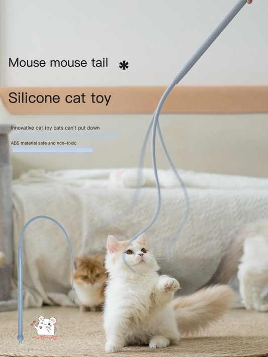 Simulation of a mouse tail for teasing cats