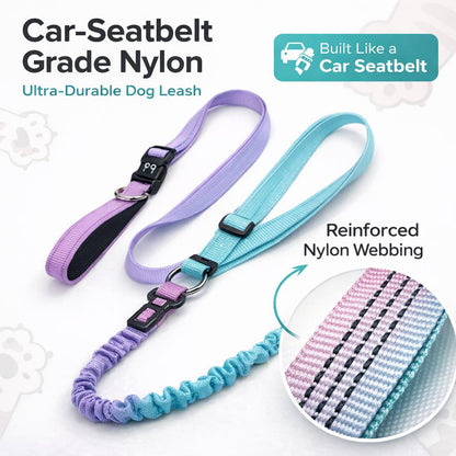 Multi-Functional doggood Anti-Pull Dog harness Leash | Shock-Absorbing Bungee | Hands-Free Crossbody & Waist Leash | Car Seatbelt Compatible | Adjustable Training Lead,Premium Pick | no pull dog harness