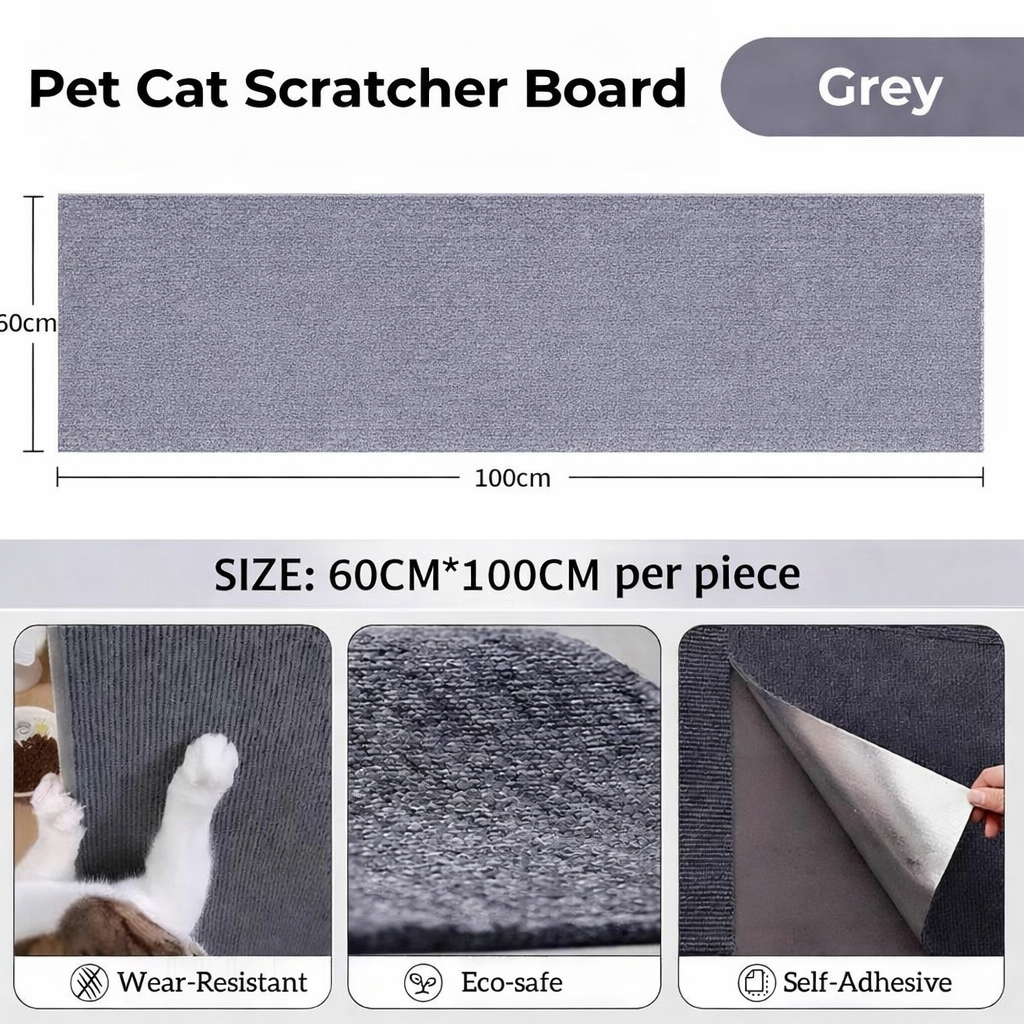 PinePaw Cat Scratching Patches Cuttable Wall Mounted Scratcher Mats