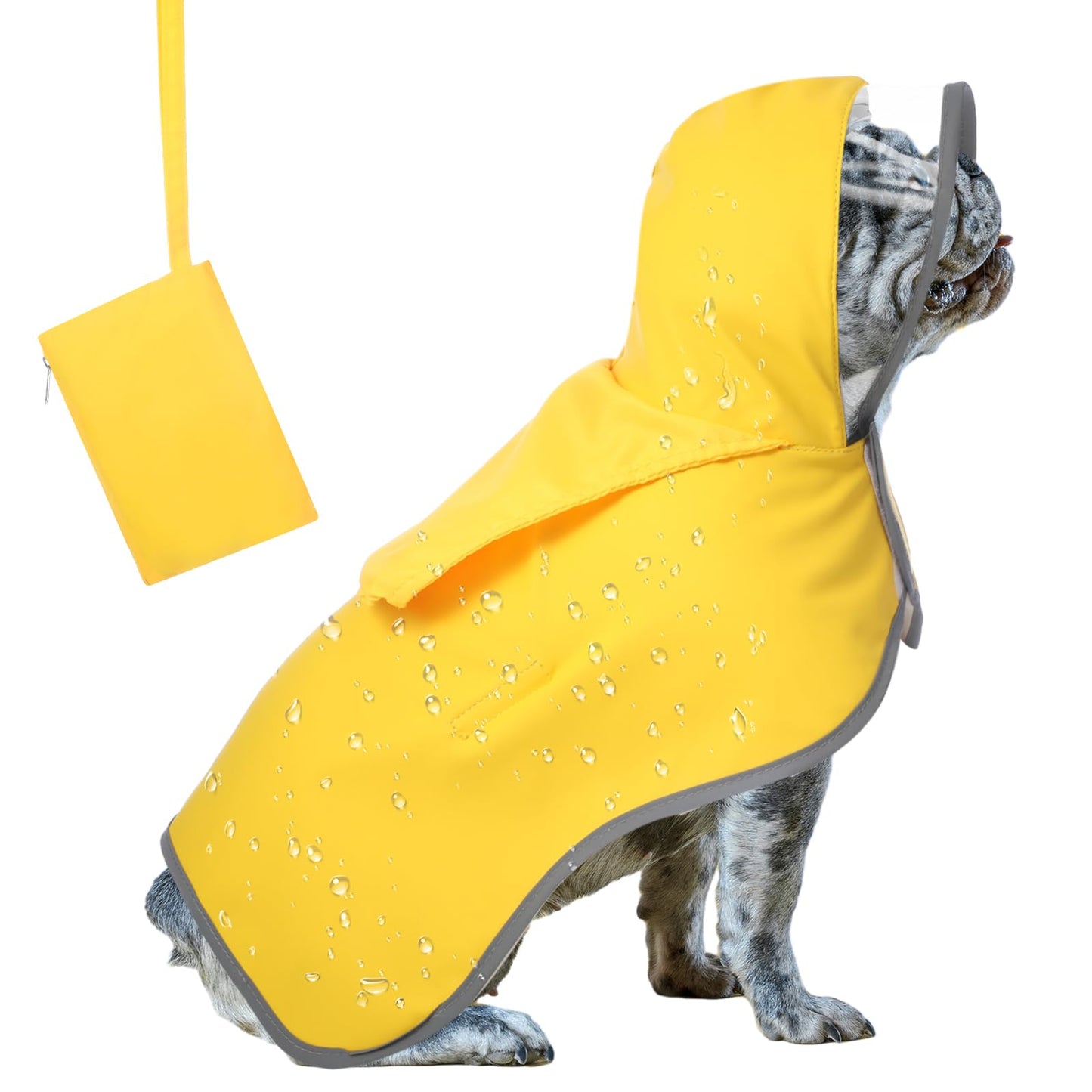 Adjustable Waterproof Dog Raincoat Slicker Poncho