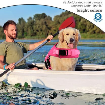 Dog Life Jacket Shark, Dog Life Vest Adjustable Ripstop, Puppy Swimming Safety Vest with Superior Buoyancy & Rescue Handle