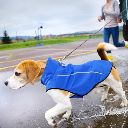 Dog Raincoat, Adjustable Waterproof Reflective Rain Jacket for Small Medium Large Dogs, Lightweight Breathable Pet Rain Coat with Leash Hole