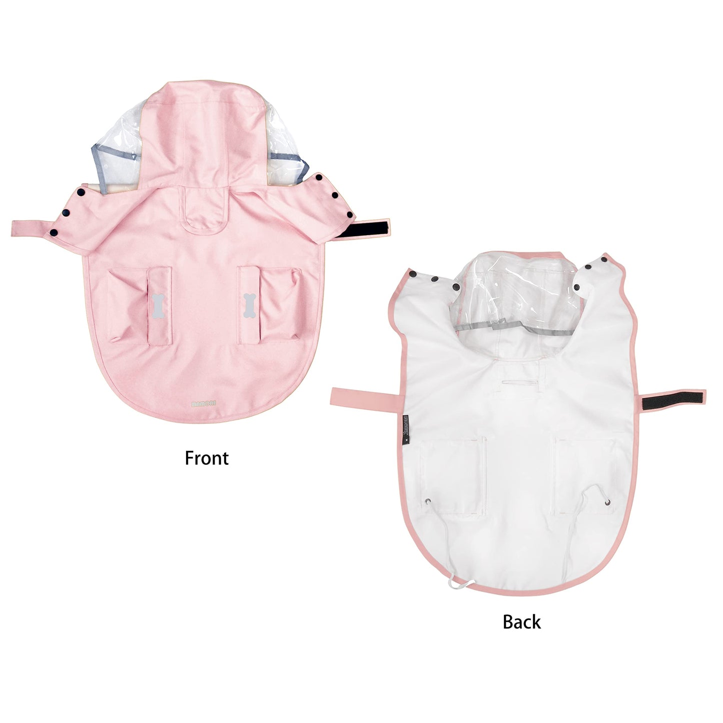 Dog Raincoat,Waterproof Rain Poncho with Hoodie, High Reflective Adjustable Pet Rain Jacket with Leash Hole