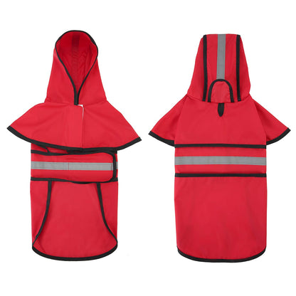 Dog Raincoat Hooded Slicker Poncho