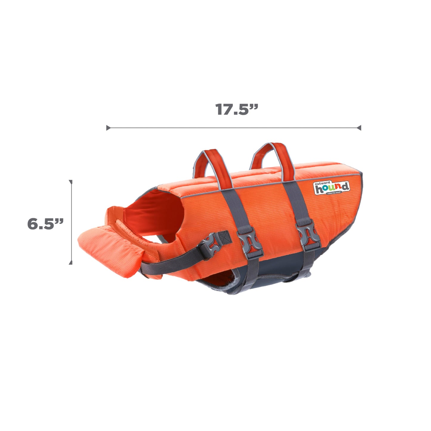 Granby Splash Dog Life Jacket, High-Buoyancy Dog Life Vest for Swimming, Boating, and Water Safety, Large, Orange